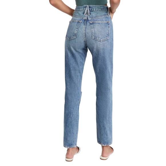 SLVRLAKE Distressed Roxy Jeans in After The Storm Wash Size 31 - Picture 4 of 16